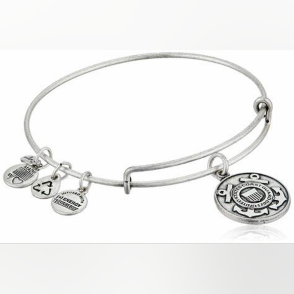 NWT, Alex and Ani U.S. Coast Guard Silver Bracelet - Picture 3 of 9